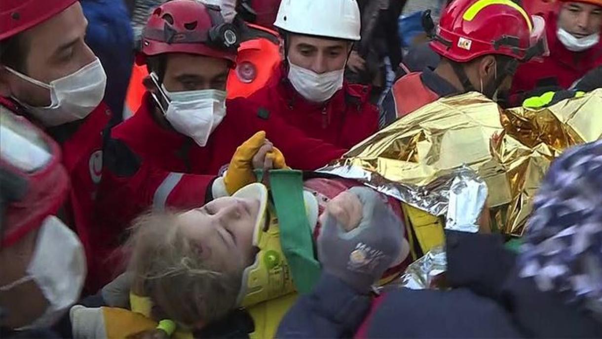 ترکی: 56 گھنٹے بعد 3 سالہ بچی کو ملبے سے زندہ نکال لیا گیا