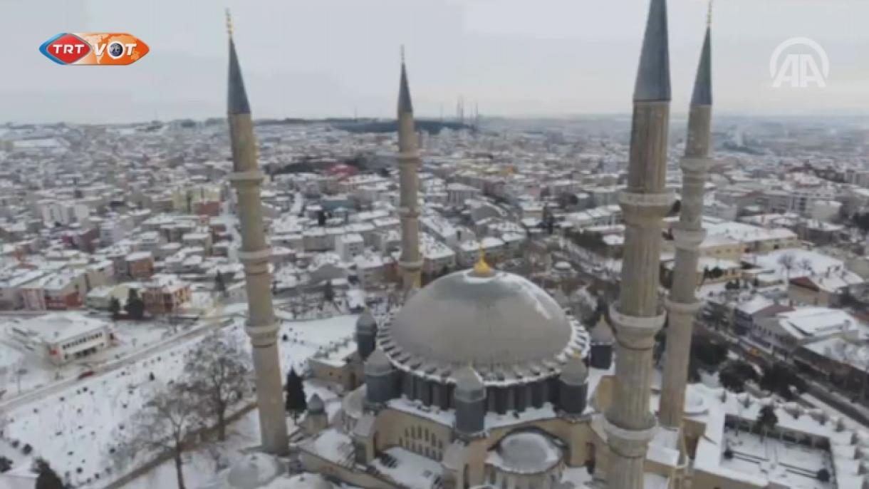 Légifelvétel a Selimiye Mecsetről