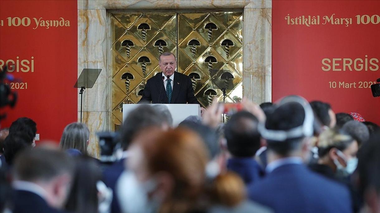 Претседателот Ердоган: Националната химна е точка на обединување за сите 84 милиони