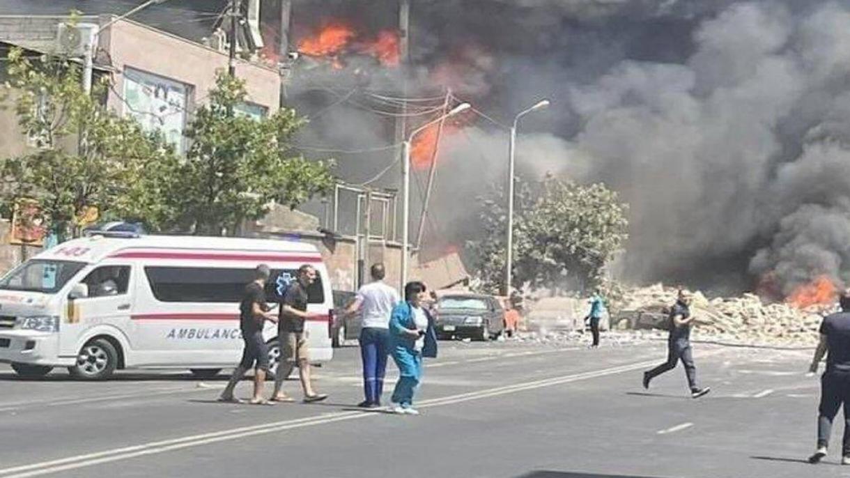 ارمنستانده گی پارتلش حادثه سیده اولگنلر سانی آلتی نفرگه ییتدی