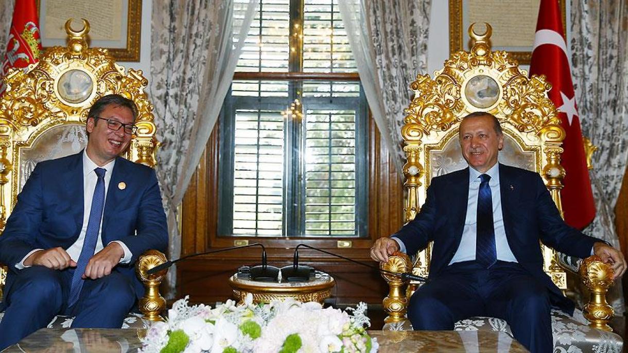 دیدار و گفتگوی روسای جمهور ترکیه و صربستان
