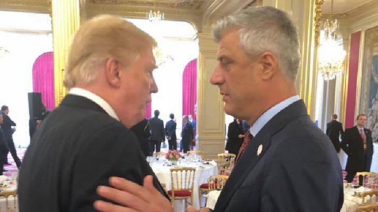 Kosovë - Presidenti Thaçi nderon Trumpin me urdhrin më të lartë shtetëror