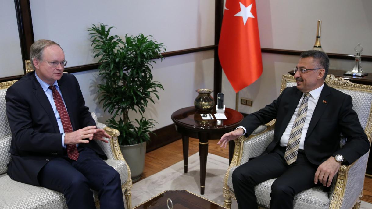 O vice-presidente Oktay recebe Christian Berger, presidente da Delegação Europeia na Turquia
