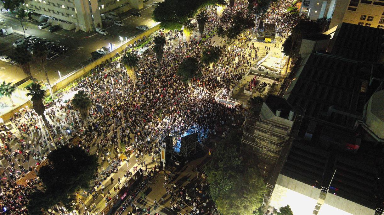 Израилдик туткундардын жакындары демонстрацияга чыгышты