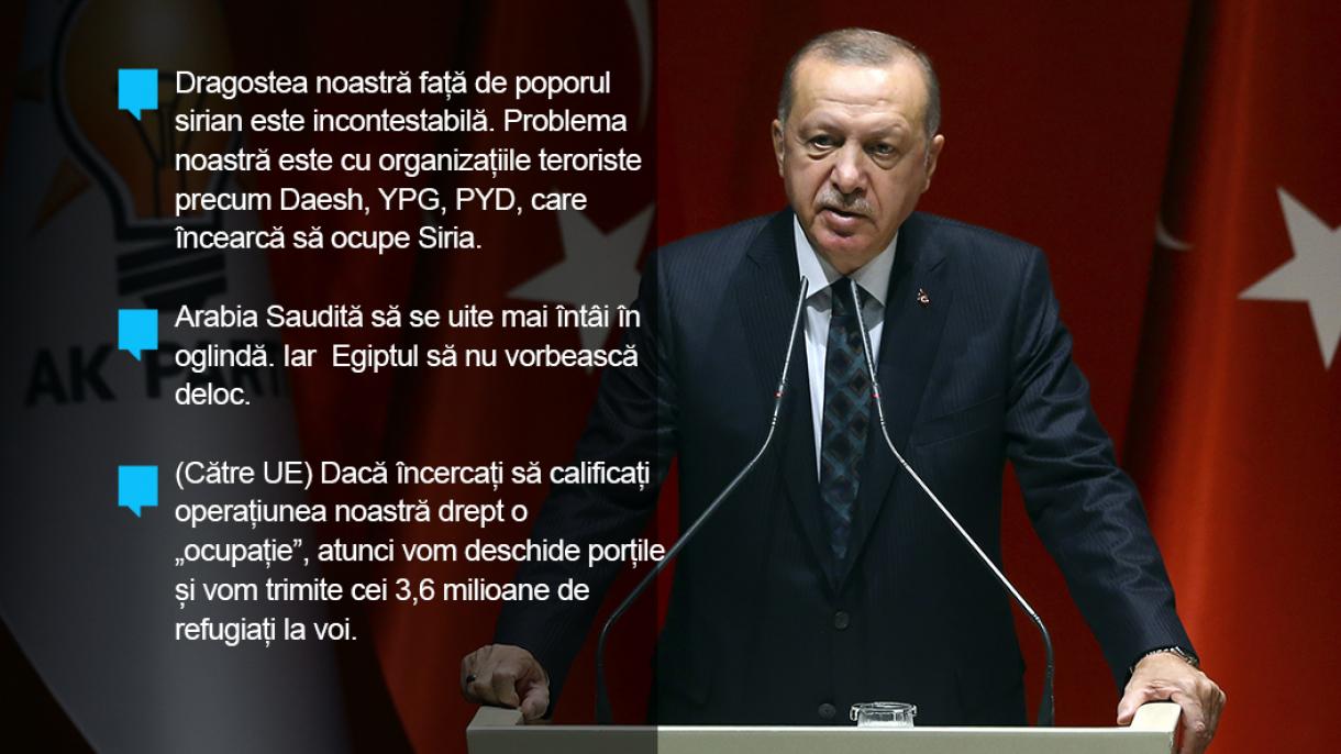 Erdogan a vorbit despre Operațiunea Izvorul Păcii