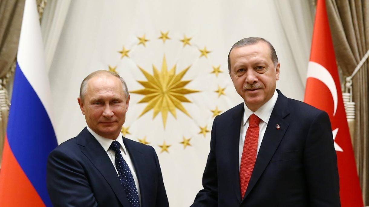 استقبال اردوغان از رئیس جمهور روسیه در کاخ ریاست جمهوری ترکیه
