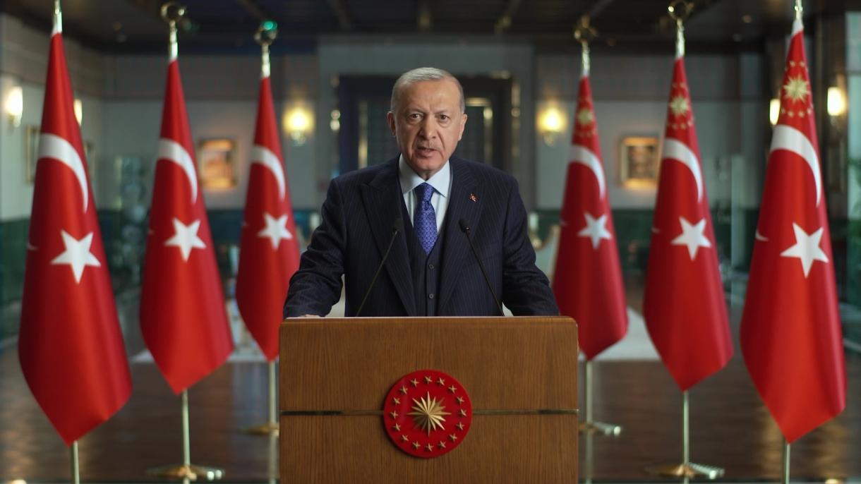 Erdogan Türk Geňeşiniň Media forumyna wideo ýüzlenme ugratdy