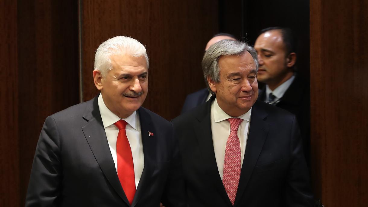 Kryeministri Yildirim takon Sekretarin e Përgjithshëm të OKB-së, Antonio Guterres