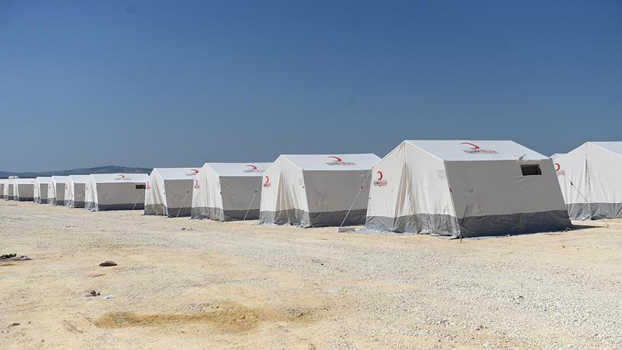 首相府災害緊急事態管理局とトルコ赤新月社がシリアで建設中の臨時避難センターがまもなく完成