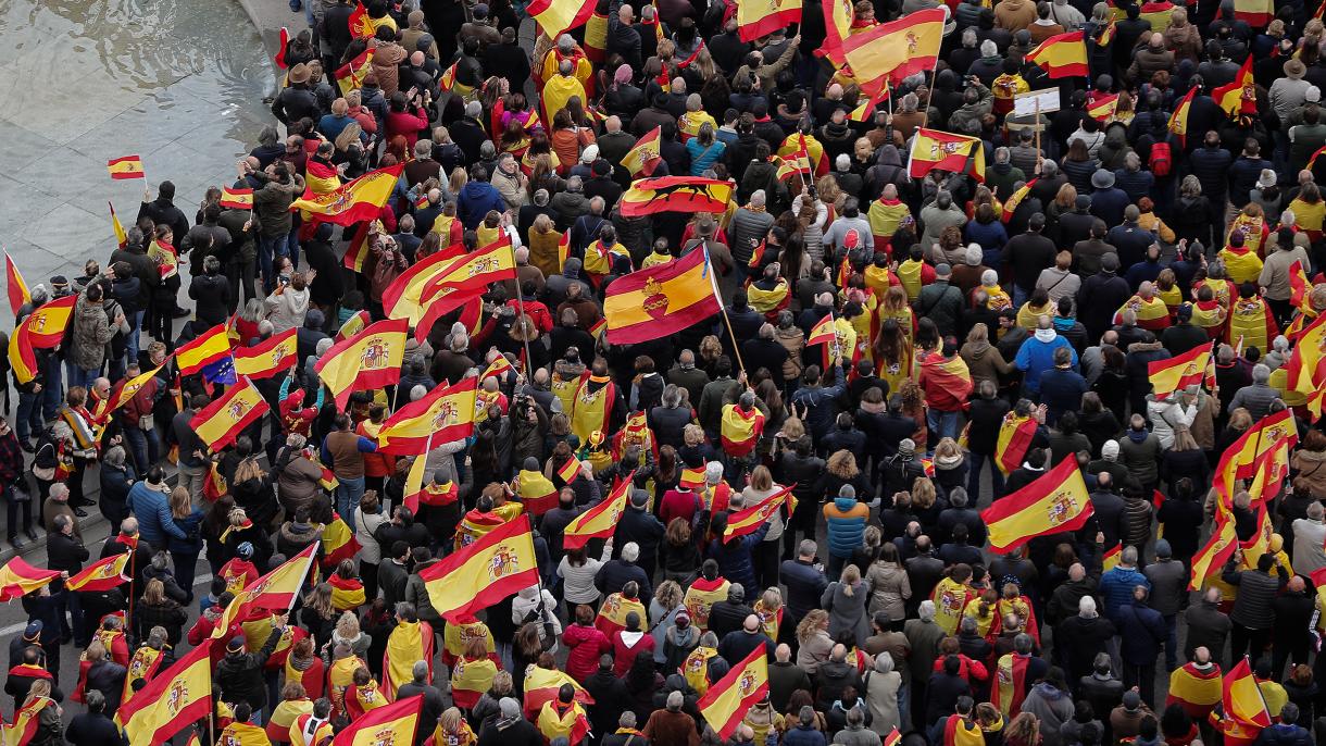 تظاهرات علیه حزب ووکس در اسپانیا