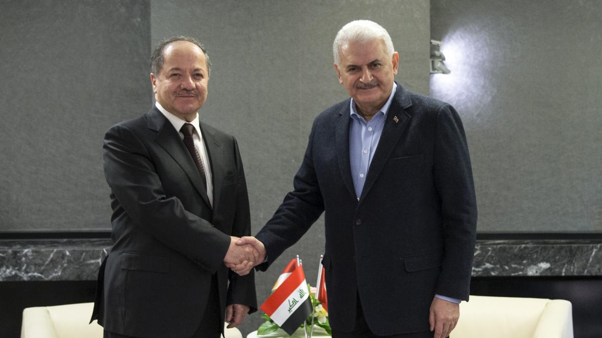 土耳其总理会见伊拉克库尔德政权领导人巴尔扎尼