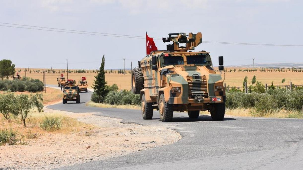20امین مرحله گشت‌زنی نیروهای ارتش ترکیه در منبج