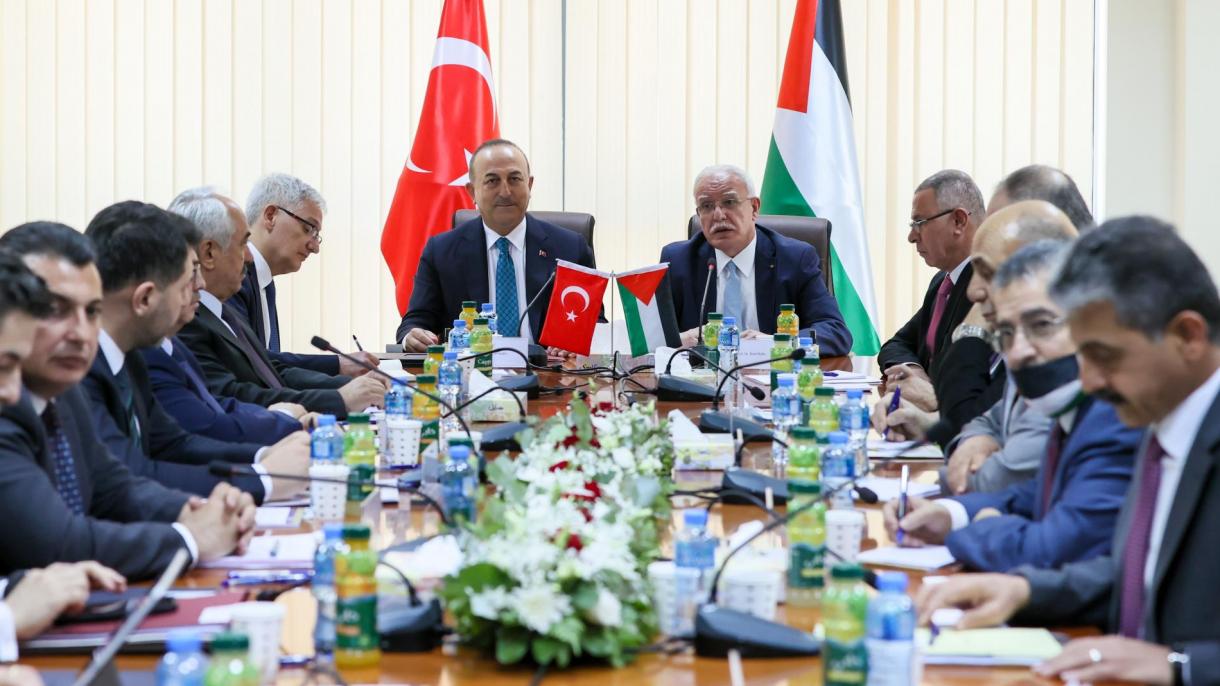 Mavlud Chavusho‘g‘li Falastinning Ramallah shahriga tashrif buyurdi