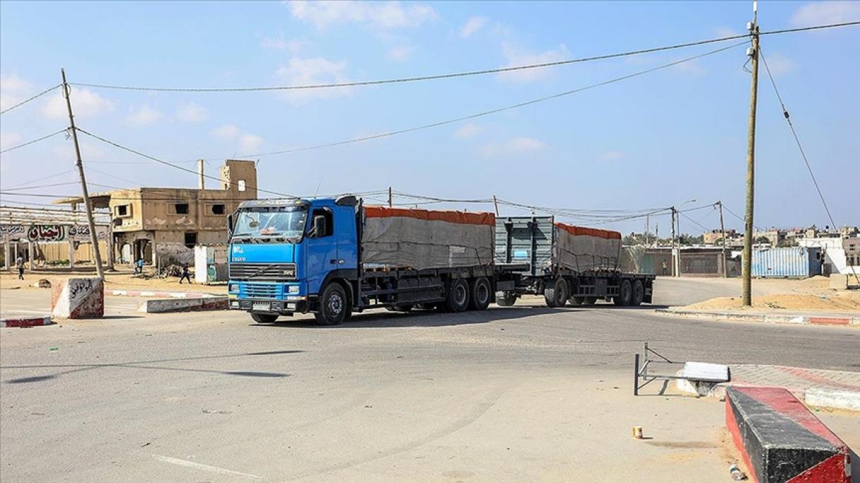 102 کامیون حامل کمک‌های بشردوستانه وارد غزه شد