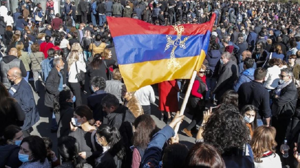 ادامه تظاهرات‌ها در ارمنستان برای استعفای پاشینیان