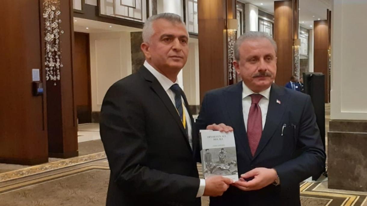 Müəllifi “Dinməyən acı: Xocalı” kitabını TBMM sədrinə təqdim etdi