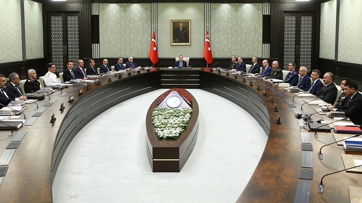 Consiglio di sicurezza nazionale riunita sotto la presidenza di Erdogan