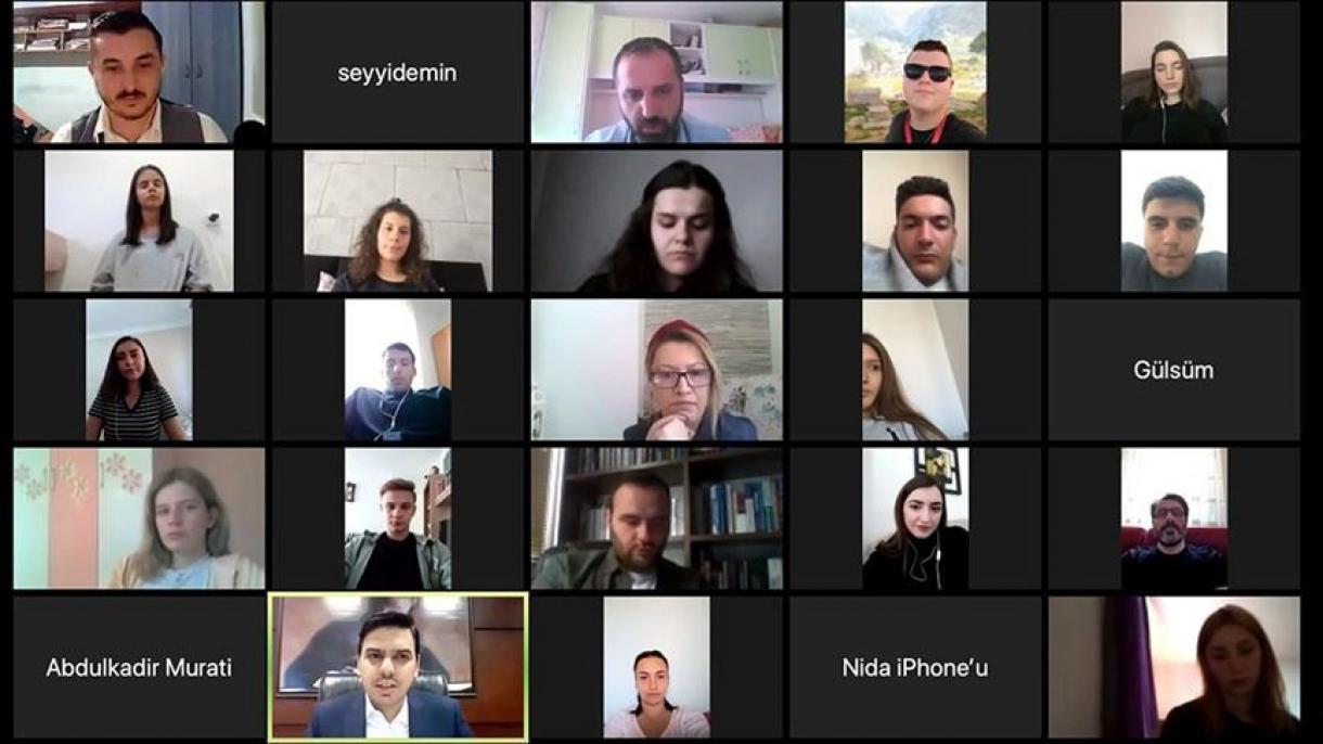 Észak-macedóniai fiataloknak tartott online konferenciát az YTB elnöke