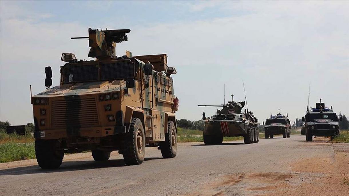 7 امین مرحله گشت زنی های مشترک ترک - روس در راه زمینی M4 ادلب اجرا شد