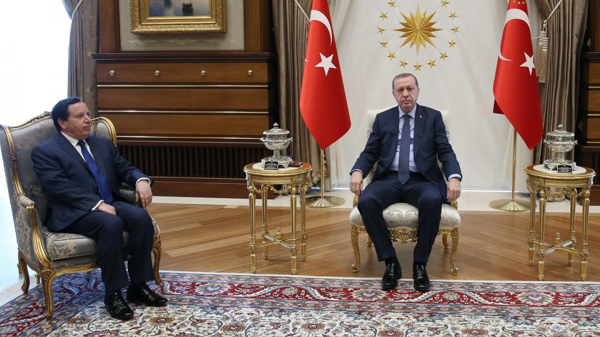 دیدار اردوغان با وزیر خارجه تونس و رئیس مجلس عراق