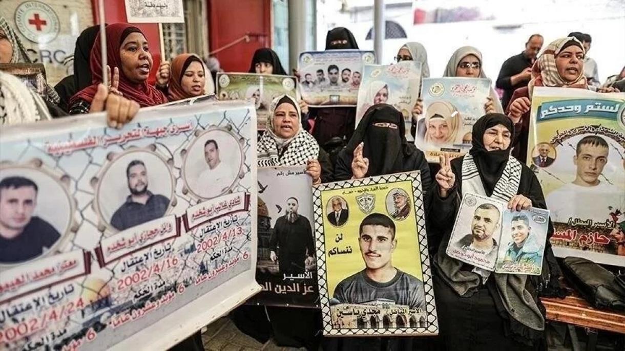 تظاهرات فلسطینیان در حمایت از اسرای مریض در بند اسرائیل