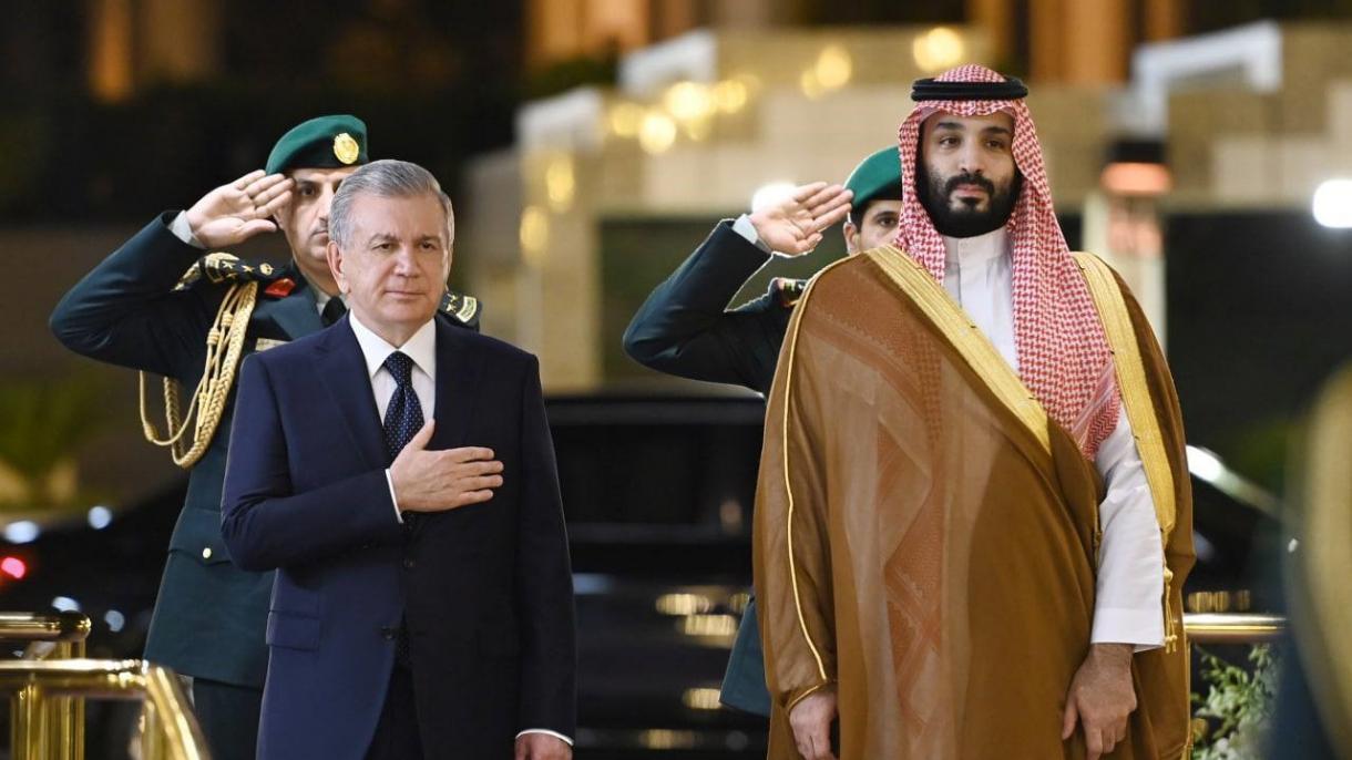 Mirziyayev Arabistan Özbekistan Muhammed Bin Salman.jpg