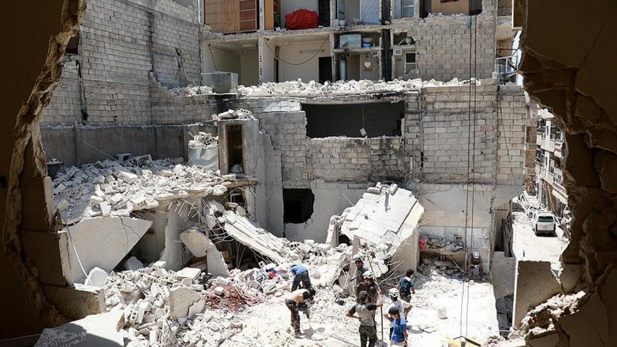 روسی جنگی طیاروں کی حلب پر بمباری ، سات افراد ہلاک متعدد زخمی