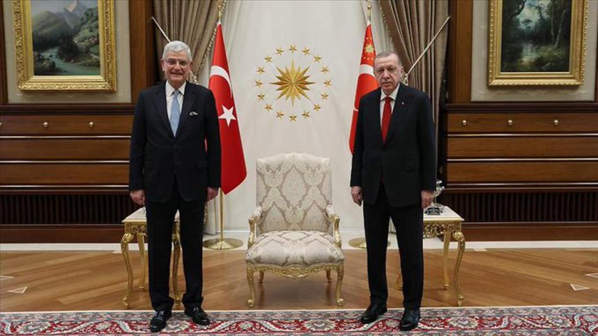Erdo'g'an BMT Bosh Assambleyasining 75-sessiyasi rahbari Volkan Bo'zkirni qabul qildi