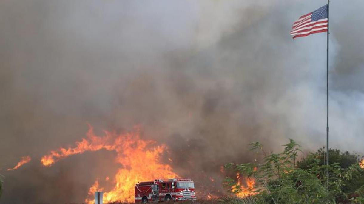 امریکہ، جنگلات کی آگ نے استنبول کے 2 بٹا 3 رقبے  پر محیط علاقے کو راکھ کا ڈھیر بنا ڈالا