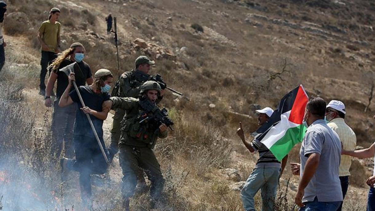 حمله شهرک‌نشینان یهودی به فسطینی‌ها در کرانه باختری