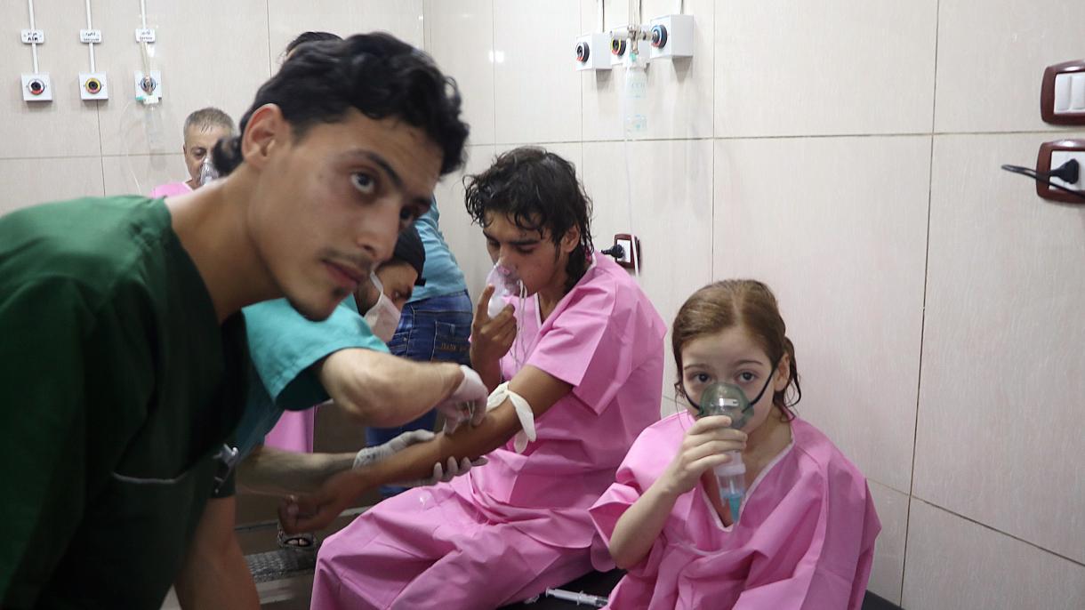 شام میں کلورین گیس کے بموں سے متعدد افراد متاثر
