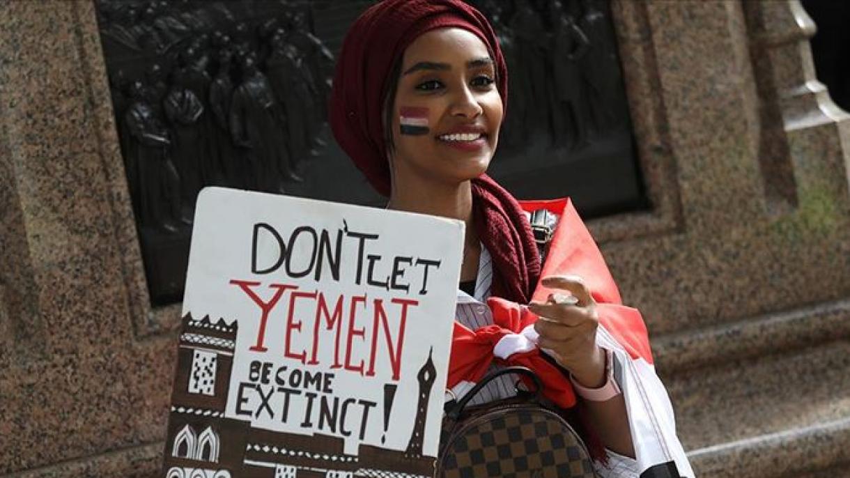 تجمع اعتراض آمیزمردم انگلستان علیه حملات عربستان سعودی و امارت به یمن
