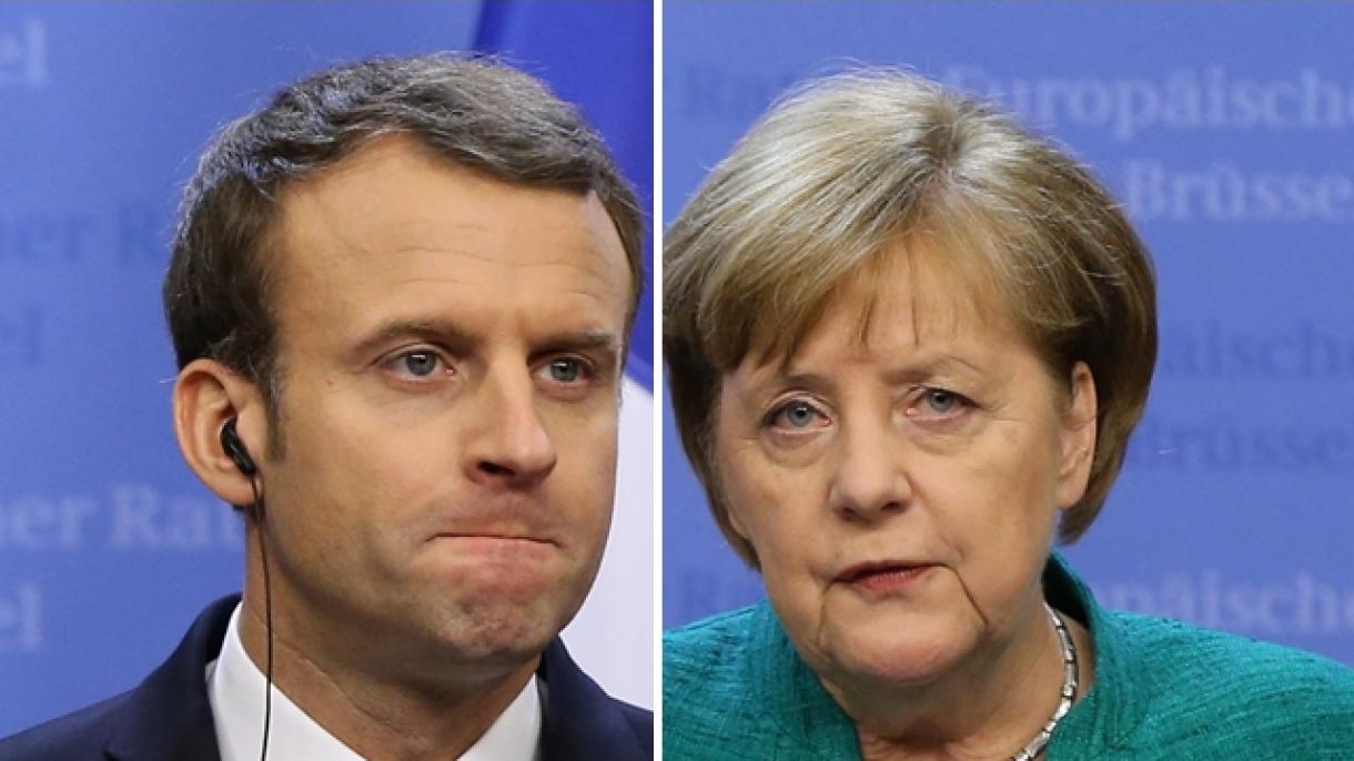 Emmanuel Macron və Angela Merkel  Ukrayna ilə bağlı açıqlama verib