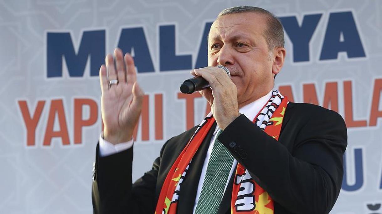 اردوغان: خنجری را با عملیات سپر فرات به قلب تروریسم در سوریه وارد کردیم