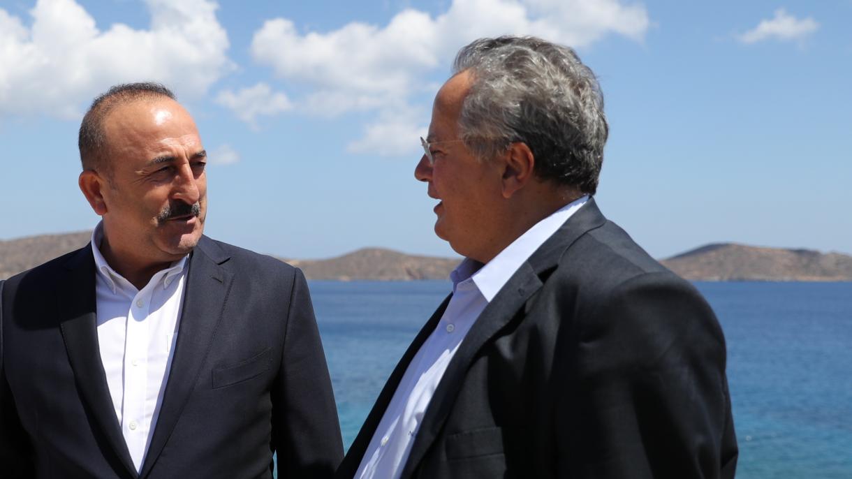 دیدار وزیر امور خارجه ترکیه با همتای یونانی اش در جزیره گیریت