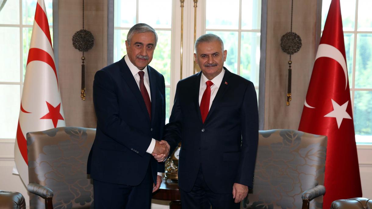 دیدار نخست وزیر ترکیه با رییس جمهور جمهوری ترک قبرس شمالی
