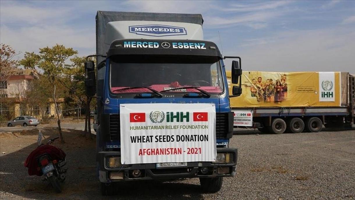 ارسال صد تن تخم بذری گندم به افغانستان توسط بنیاد همیاری‌های بشری تورکیه