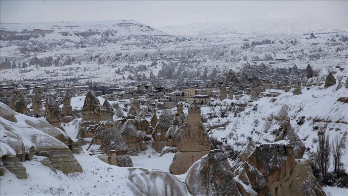 Las excepcionales vistas de Capadocia bajo la nieve