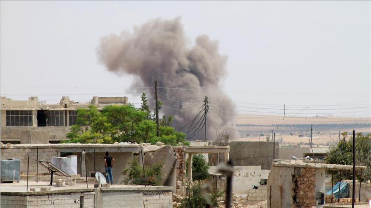 Сириянын Идлиб жана Хама облустары бомбаланууда