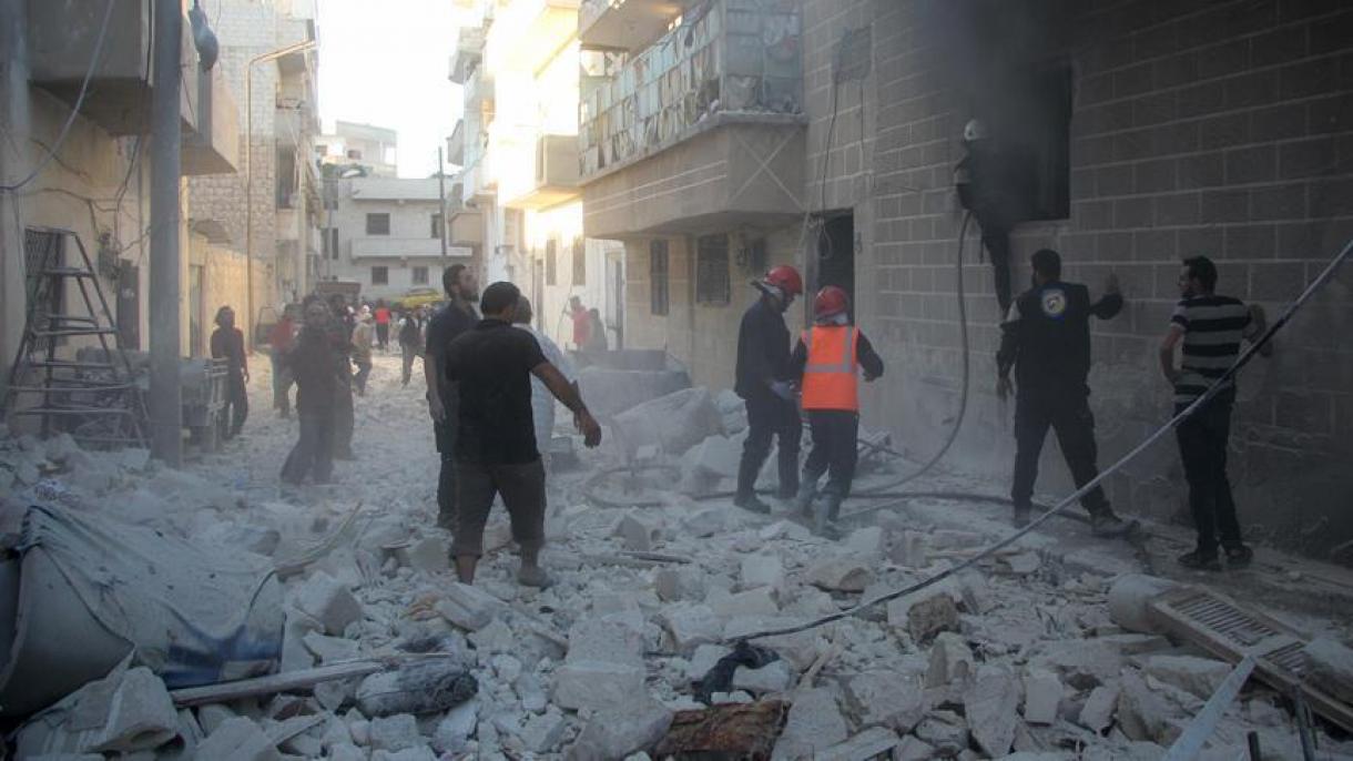 شامی فضائیہ کی بمباری،درجنوں ہلاک و زخمی