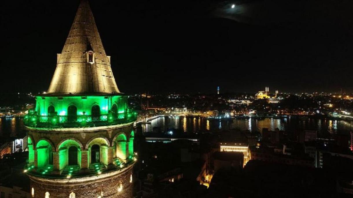 Istambul pinta-se de verde para o Dia Mundial da Paralisia Cerebral