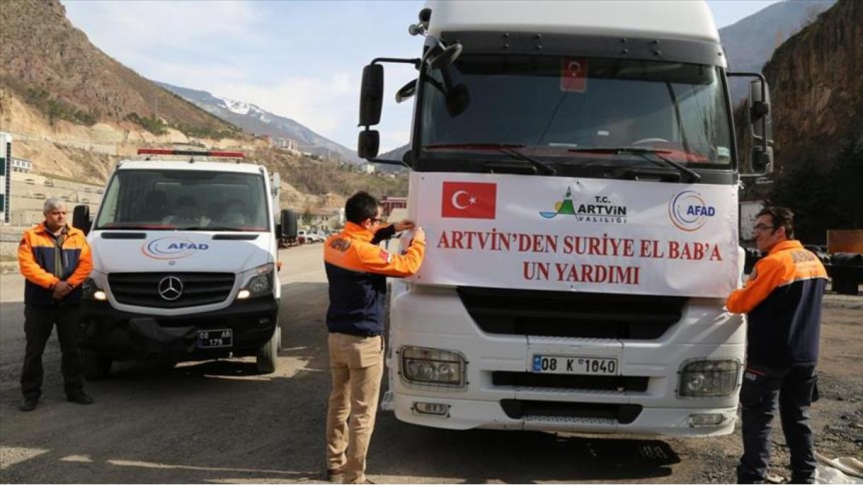 اعزام 6 کامیون حامل کمک های بشردوستانه ترکیه به سوریه
