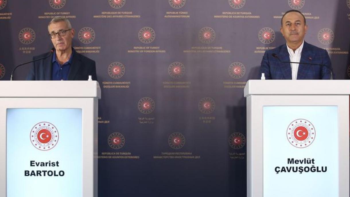 چاۋۇشئوغلۇ مالتا دىپلوماتىيە مىنىستىرى بارتولو بىلەن كۆرۈشتى