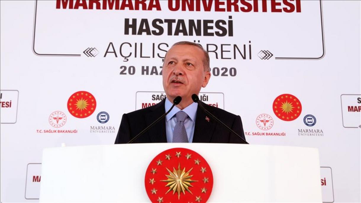 سخنرانی اردوغان در مراسم افتتاح شفاخانه «پروفسور آصف آتا سیور» دانشگاه مرمره