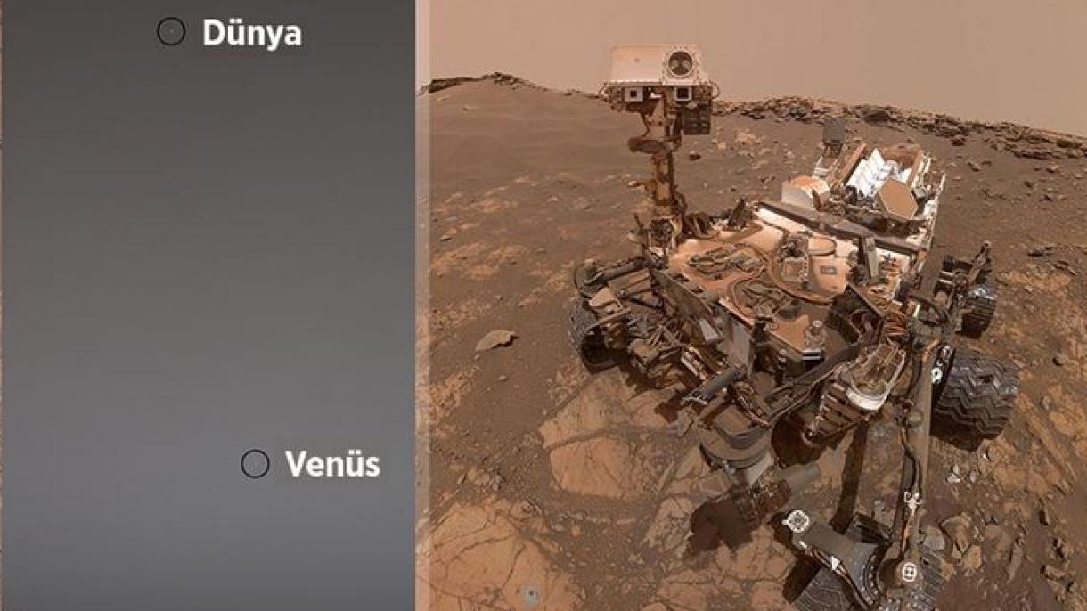 “好奇号”从火星表面拍摄地球和金星的照片