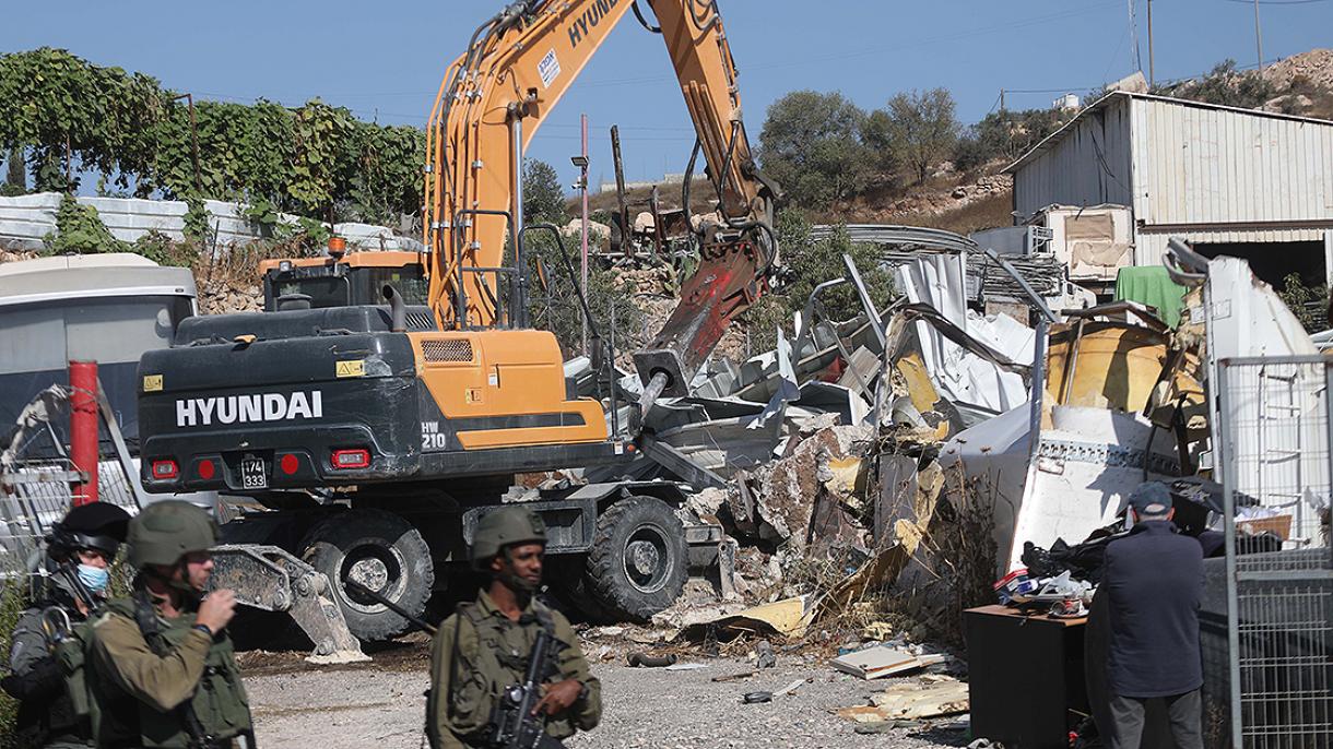 اسرائیل نے دریائے اُردن کے مغربی کنارے پر فلسطینیوں کی 2 عمارتوں کو گرا دیا