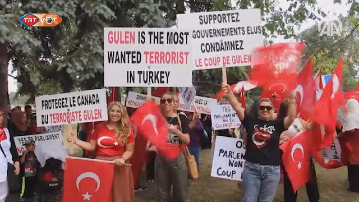 加拿大声援土耳其 举行民主与烈士集会