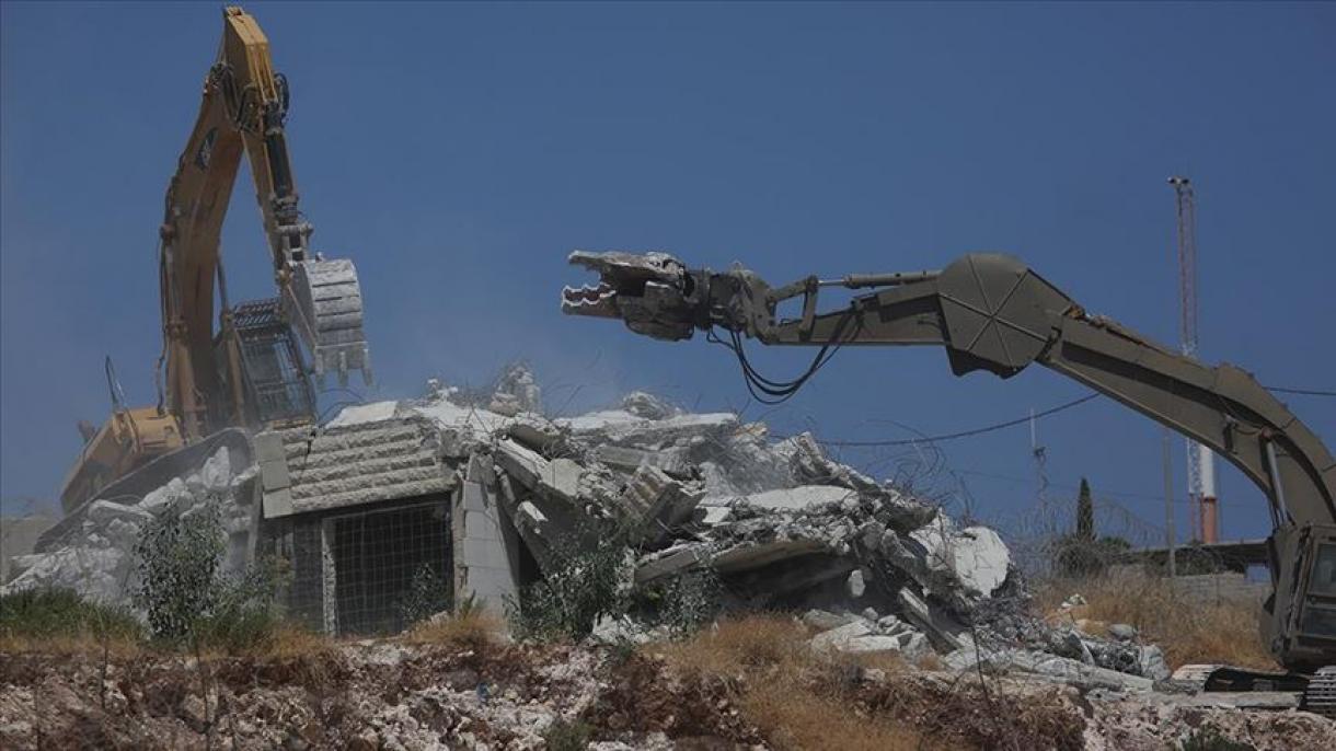 اسراییل در قدس شرقی یک ساختمان متعلق به فلسطینیان را تخریب کرد