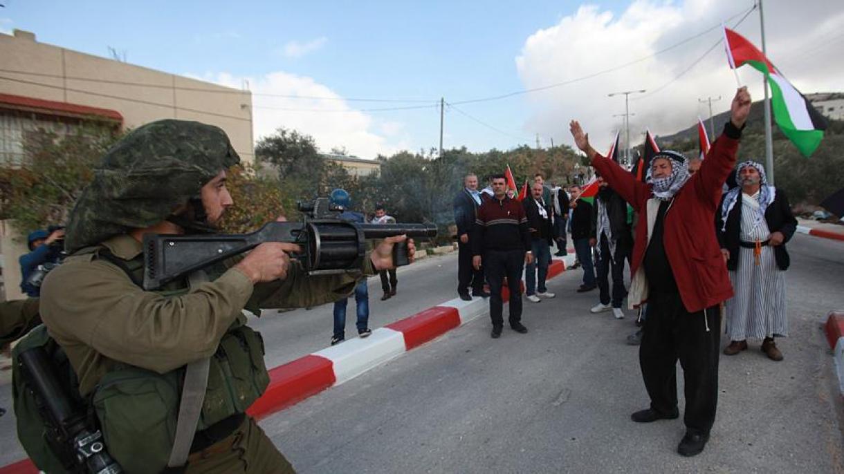 درگیری نظامیان اسرائیل با معترضان فلسطینی در کرانه باختری
