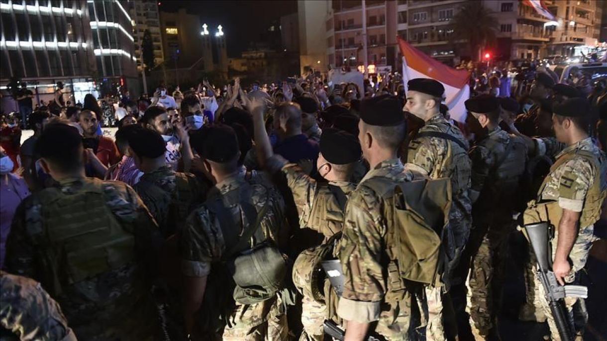 یورش ارتش لبنان به معترضان در بیروت